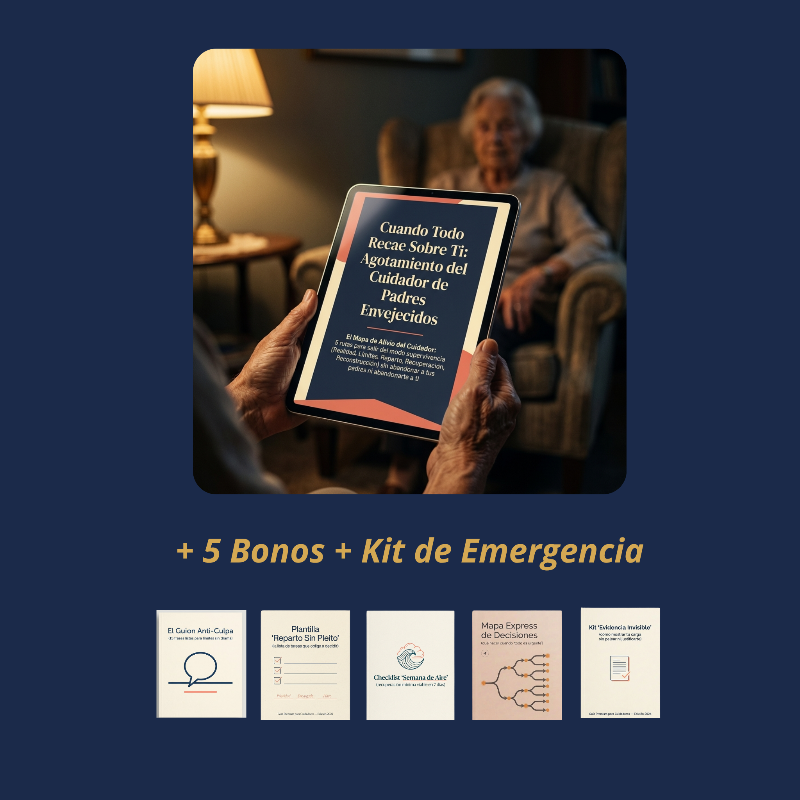 Cuando Todo Recae Sobre Ti: Agotamiento del Cuidador de Padres Envejecidos + 5 BONOS Exclusivos + Kit de Emergencia en el Teléfono